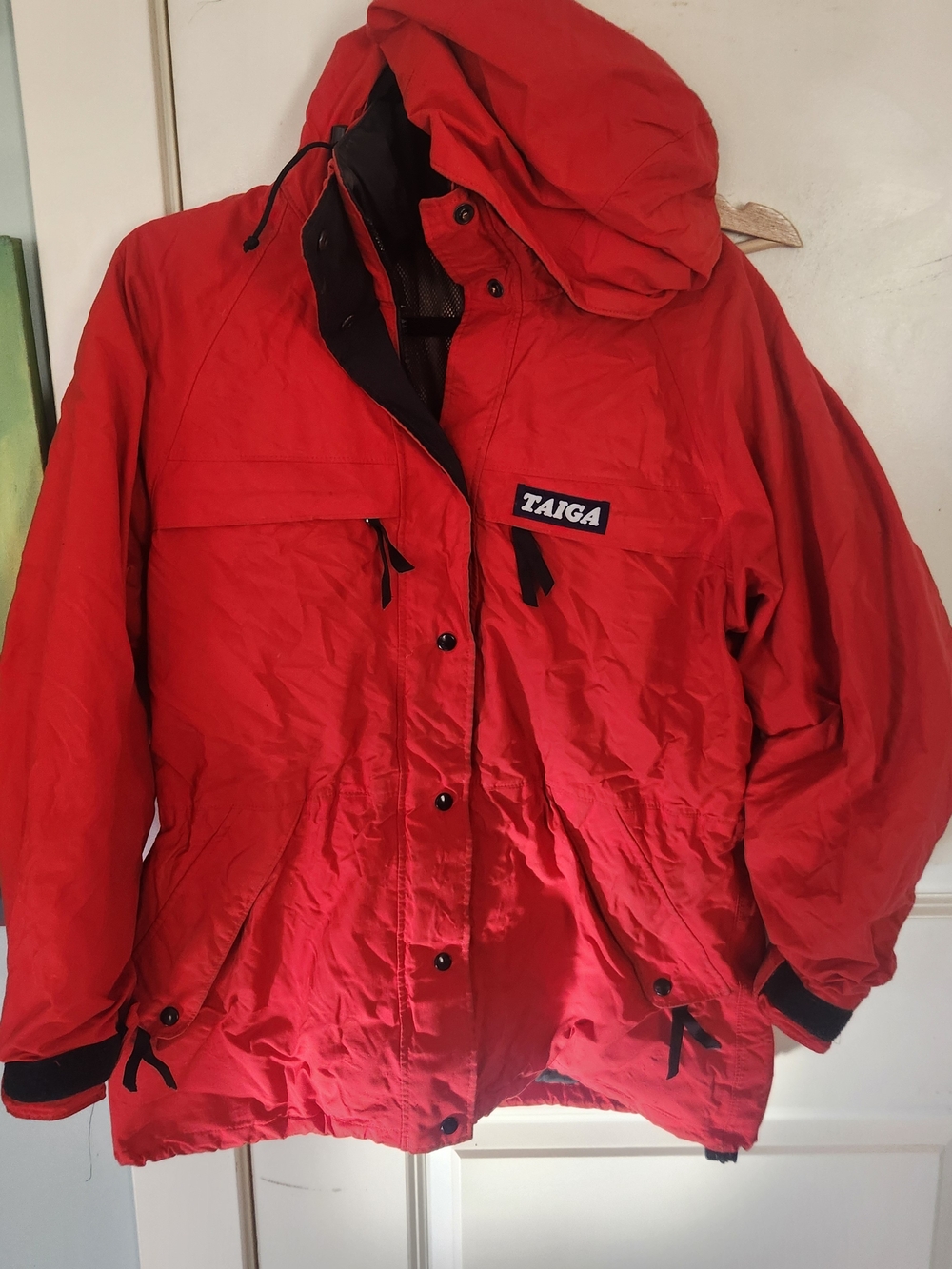 Tai Women's Red Hooded Winter Jacket